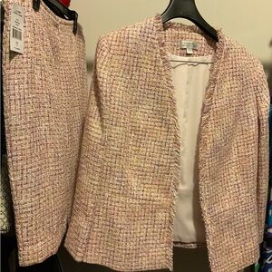 Zara Women's Tweed Suit- Soft Pink